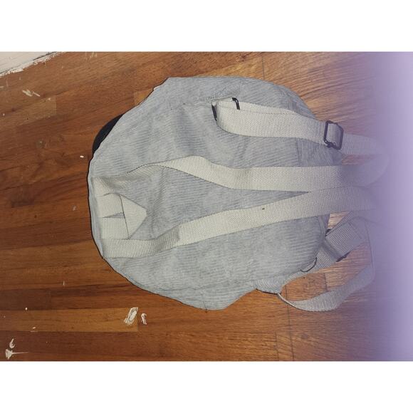 Curduroy Grey Women's Large Capacity Backpack - Picture 2 of 4